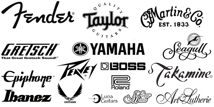 nhãn hiệu guitar nổi tiếng